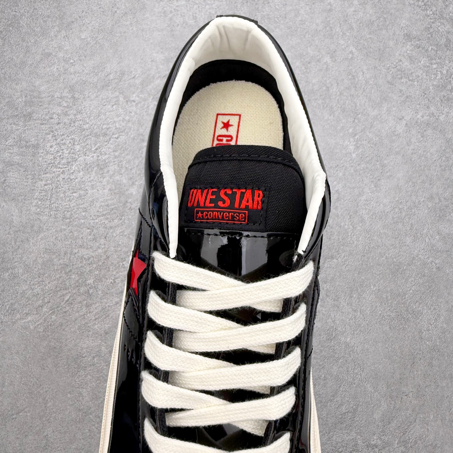 Converse ONE STAR Leather匡威木村一星皮质黑红拼接经典舒适低帮休闲硫化板鞋以经典