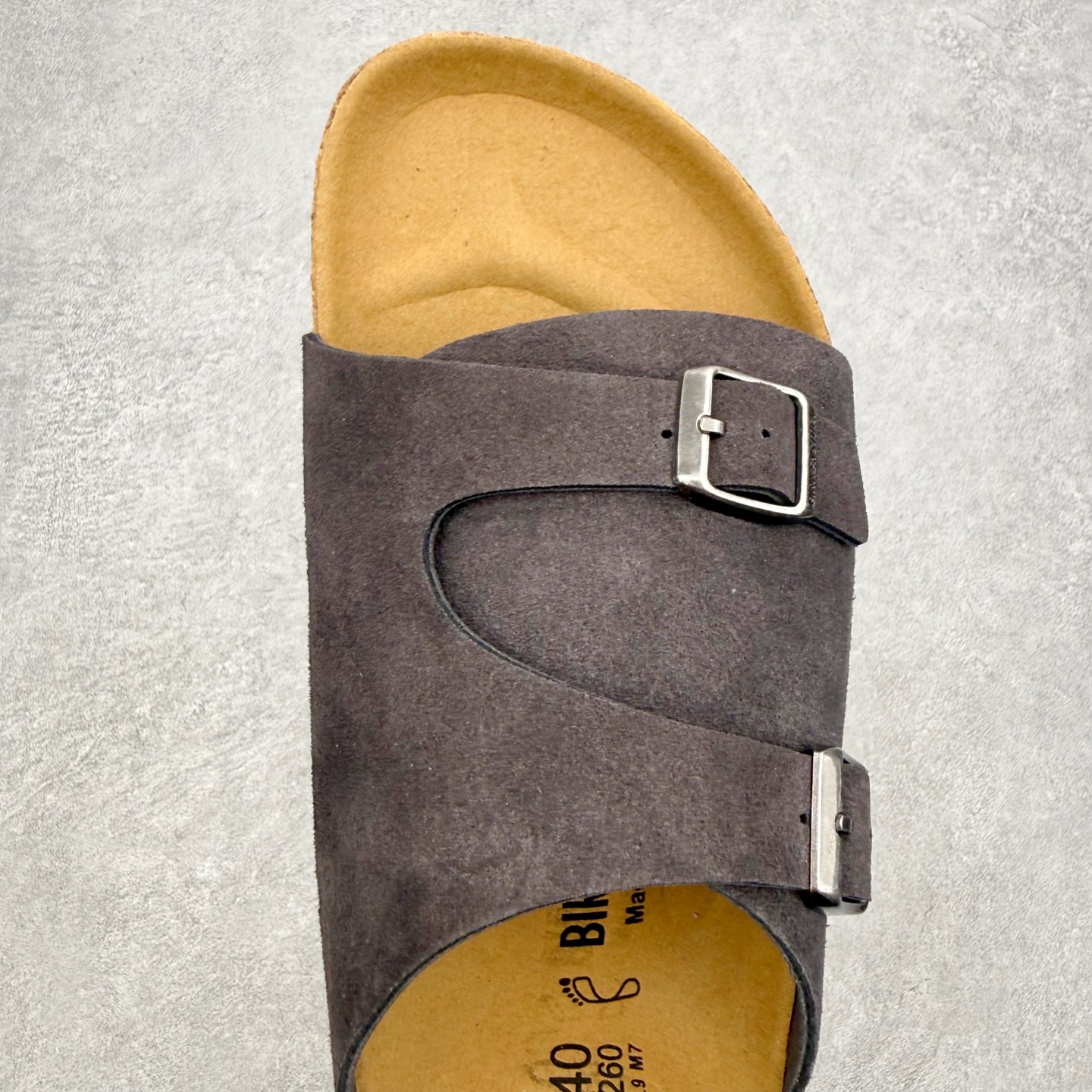 Birkenstock Kyoto 勃肯牛皮绒面革单扣 EVA 防臭一字拖鞋 男女同款 牛皮绒面革质地柔