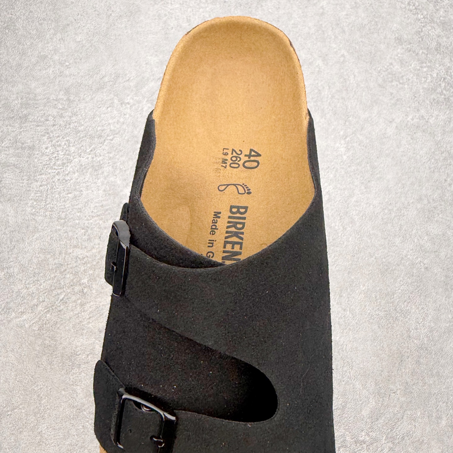 Birkenstock Kyoto 勃肯牛皮绒面革单扣 EVA 防臭一字拖鞋 男女同款 牛皮绒面革质地柔