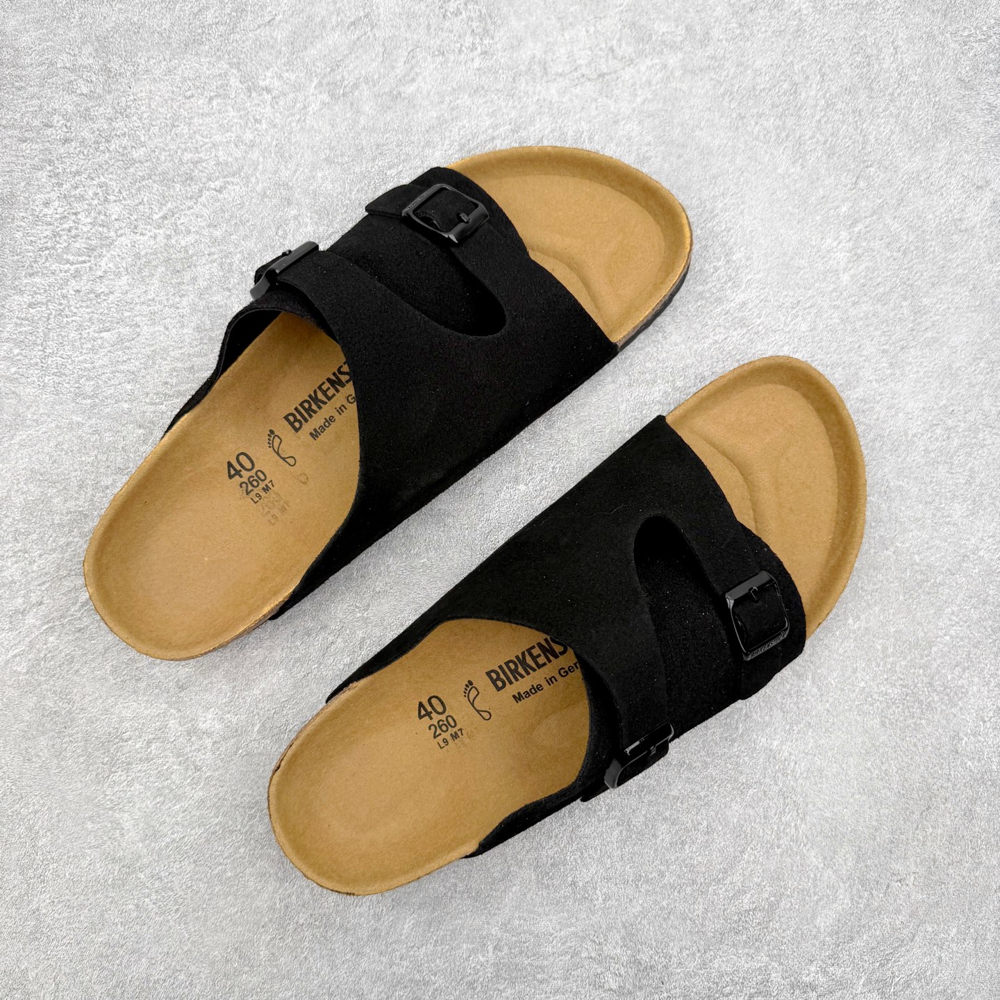 Birkenstock Kyoto 勃肯牛皮绒面革单扣 EVA 防臭一字拖鞋 男女同款 牛皮绒面革质地柔