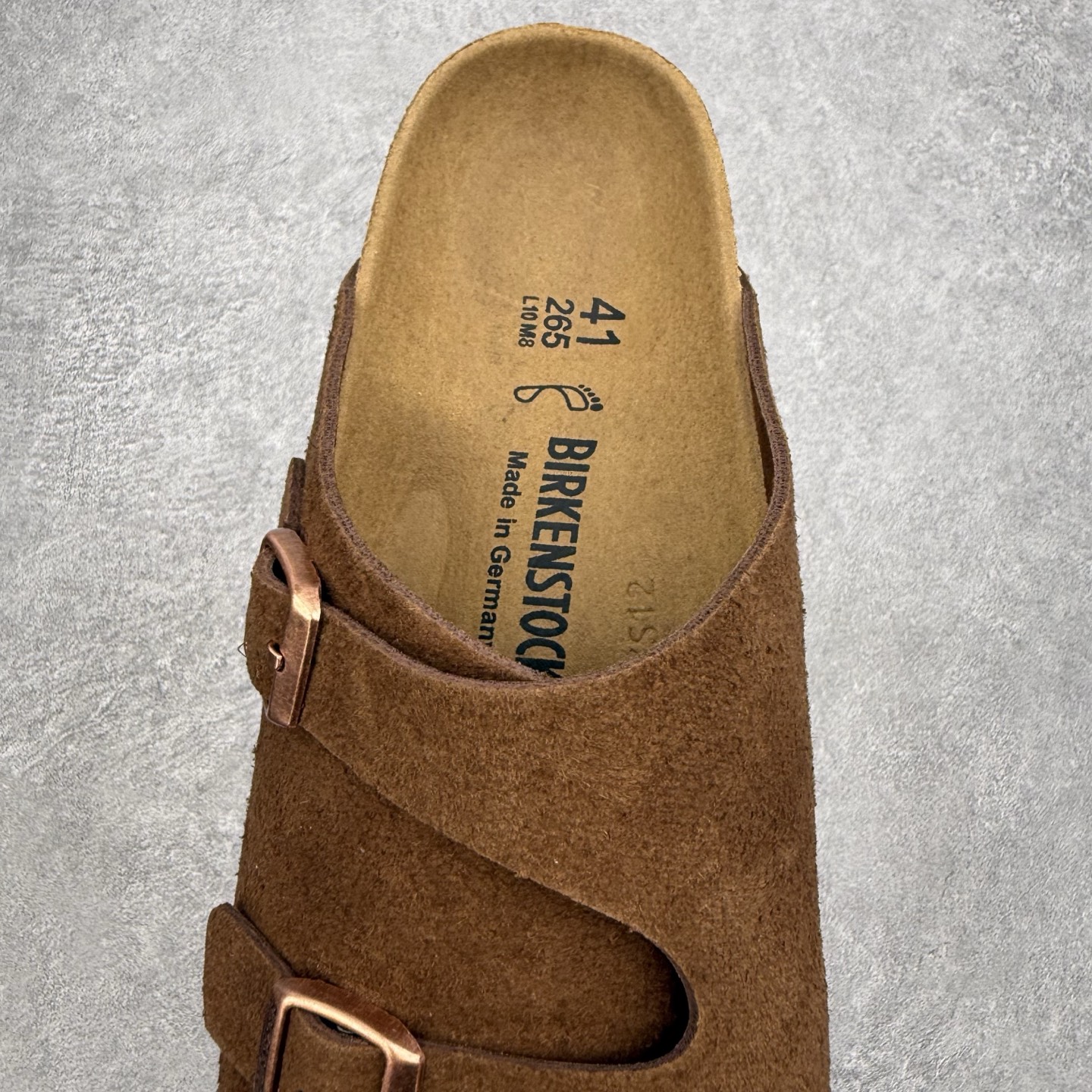Birkenstock Kyoto 勃肯牛皮绒面革单扣 EVA 防臭一字拖鞋 男女同款 牛皮绒面革质地柔