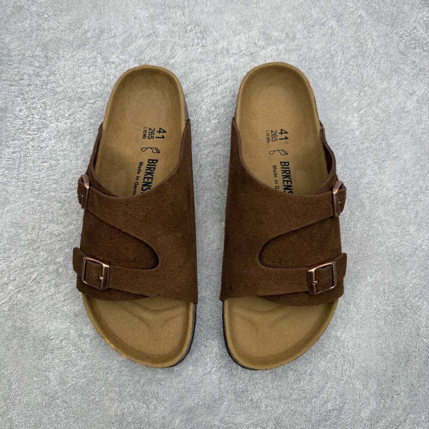 Birkenstock Kyoto 勃肯牛皮绒面革单扣 EVA 防臭一字拖鞋 男女同款 牛皮绒面革质地柔
