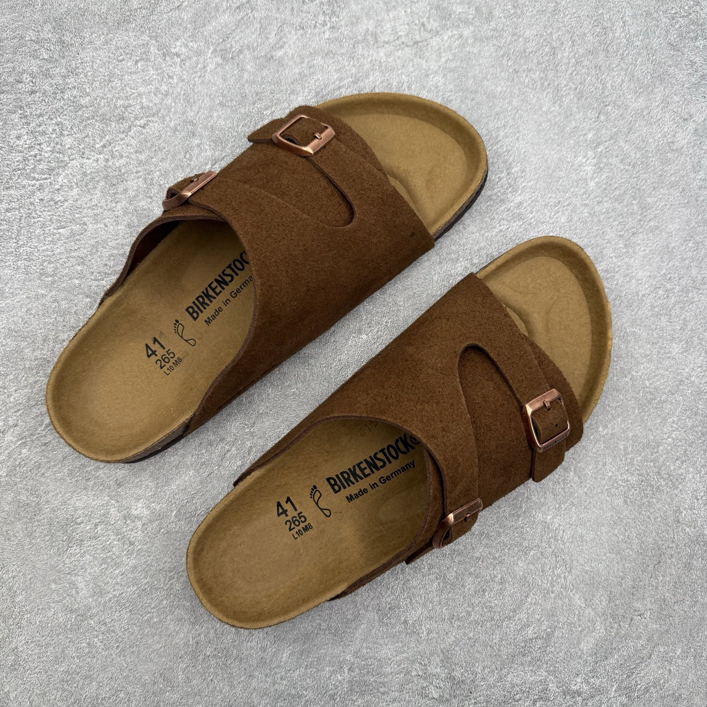 Birkenstock Kyoto 勃肯牛皮绒面革单扣 EVA 防臭一字拖鞋 男女同款 牛皮绒面革质地柔