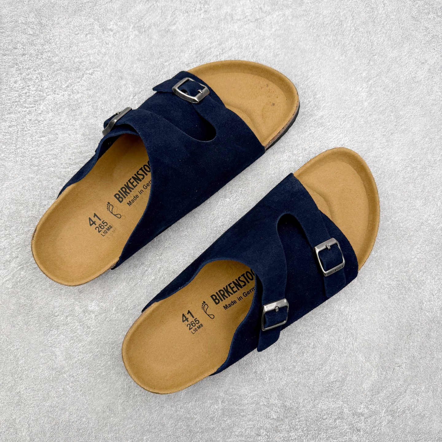 Birkenstock Kyoto 勃肯牛皮绒面革单扣 EVA 防臭一字拖鞋 男女同款 牛皮绒面革质地柔