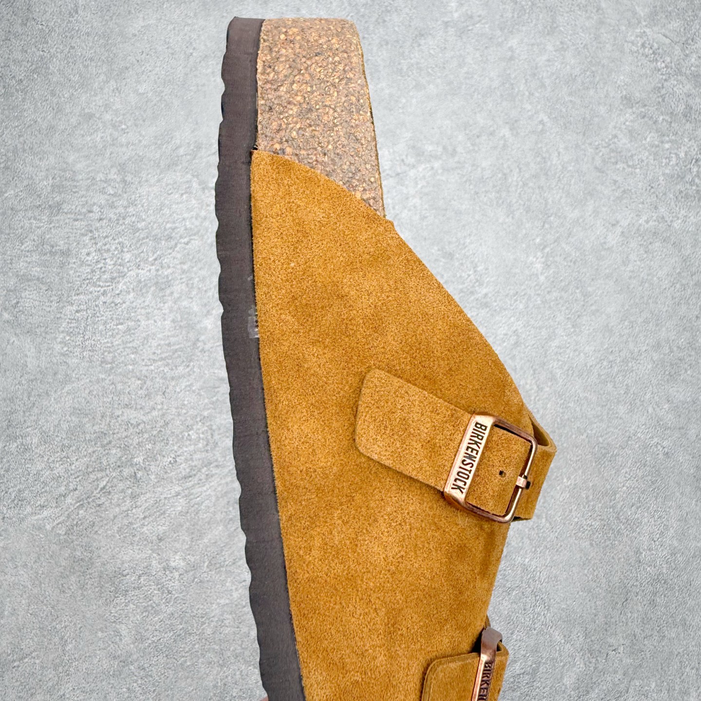Birkenstock Kyoto 勃肯牛皮绒面革单扣 EVA 防臭一字拖鞋 男女同款 牛皮绒面革质地柔