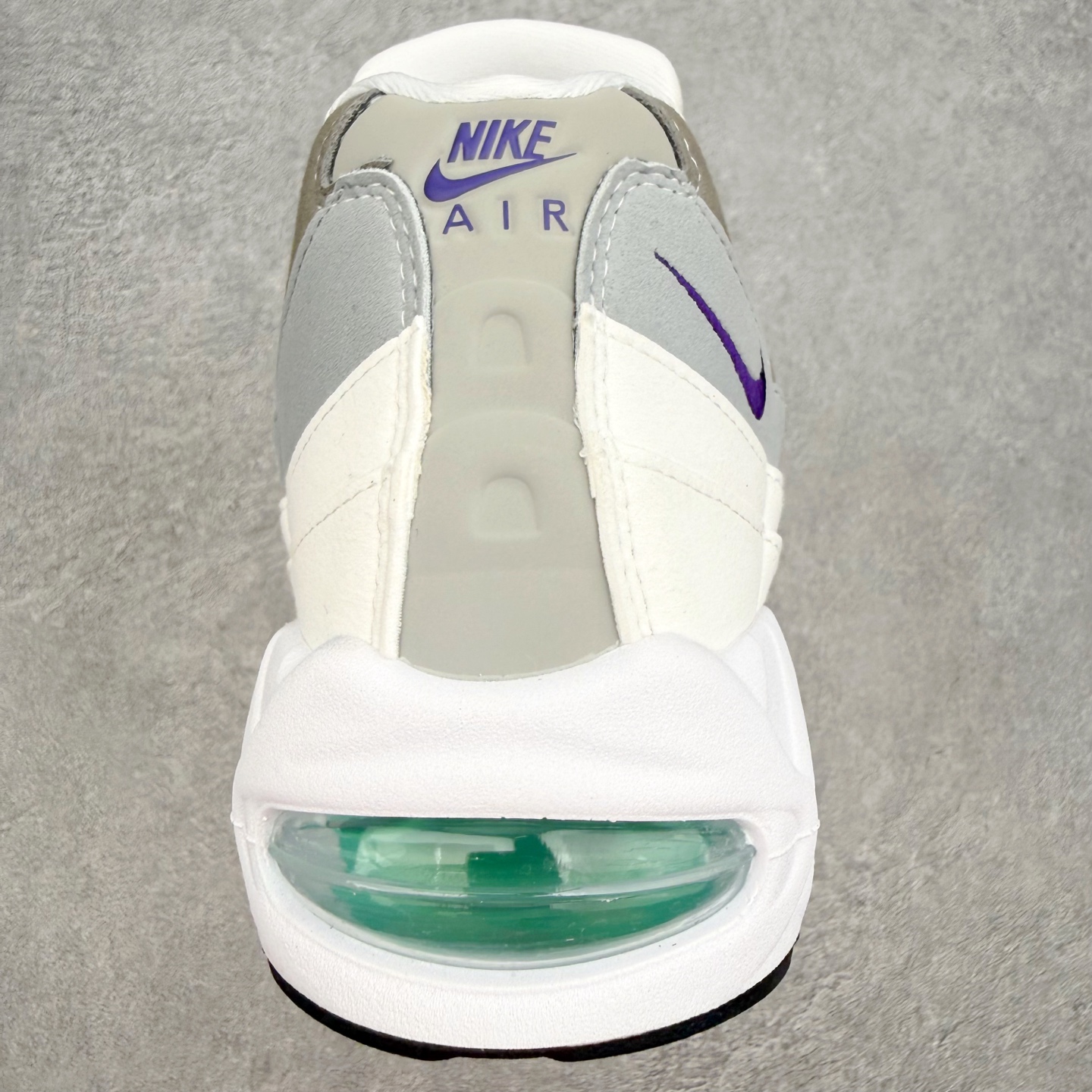＃KZ神版 NK Air Max 95 OG 舒适百搭耐磨低帮气垫休闲跑步鞋 白紫 HJ5996-100