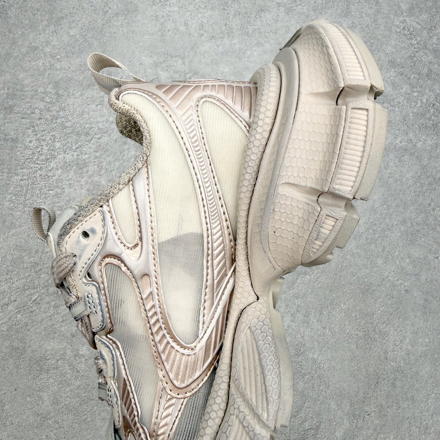 ＃纯原特价‼️BALENCIAGA 3XL Sneakers 巴黎世家十代网布系带低帮走秀复古老爹鞋 实