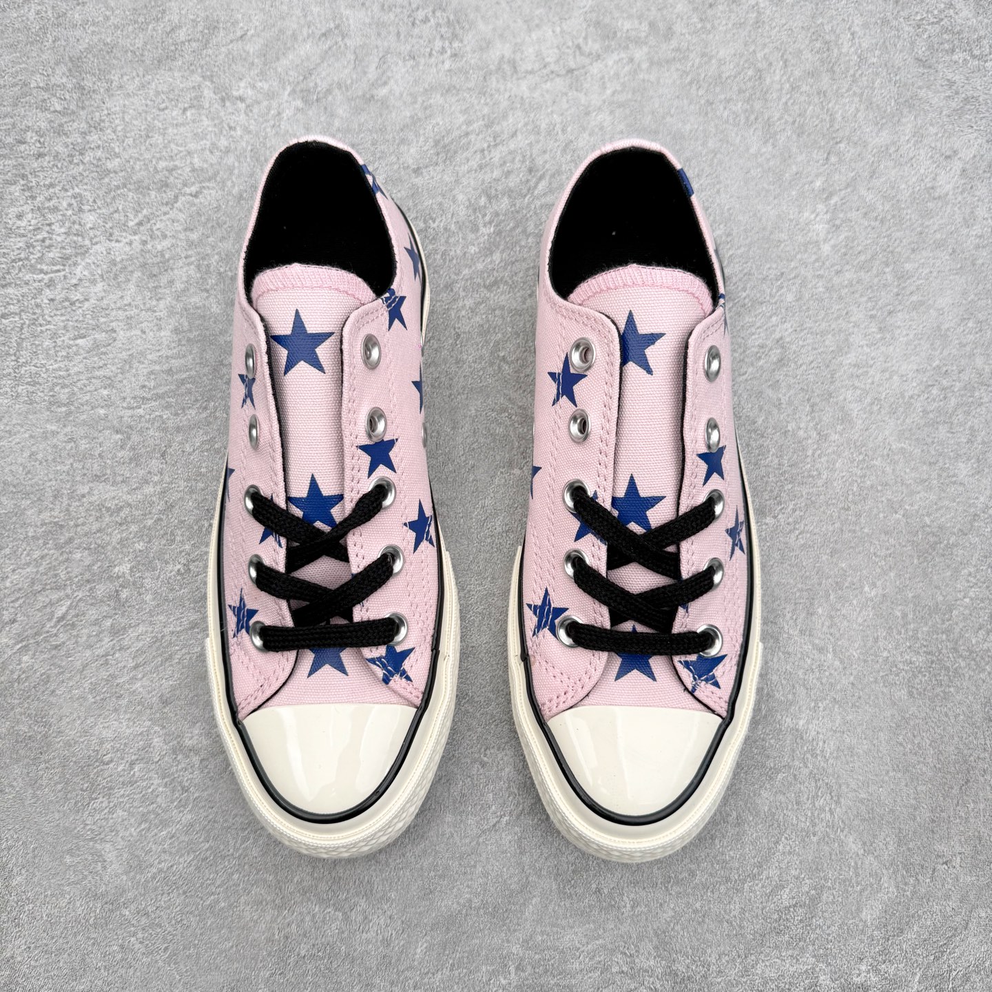 Converse Chuck 1970 粉蓝星星复古高级系带 低帮帆布鞋 男女同款经典Chuck 70鞋