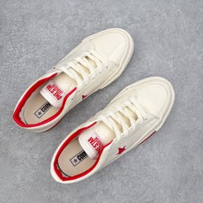 Converse ONE STAR Leather匡威木村一星皮质白红拼接经典舒适低帮休闲硫化板鞋以经典 Converse ONE STAR Leather匡威木村一星皮质白红拼接经典舒适低帮休闲硫化板鞋以经典