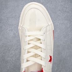 Converse ONE STAR Leather匡威木村一星皮质白红拼接经典舒适低帮休闲硫化板鞋以经典 Converse ONE STAR Leather匡威木村一星皮质白红拼接经典舒适低帮休闲硫化板鞋以经典