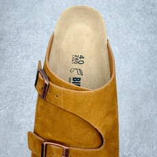 #GD广顶 Birkenstock Zurich 勃肯绒面金属针扣软木底包头拖鞋 牛皮绒面革质地柔软 搭 #GD广顶 Birkenstock Zurich 勃肯绒面金属针扣软木底包头拖鞋 牛皮绒面革质地柔软 搭