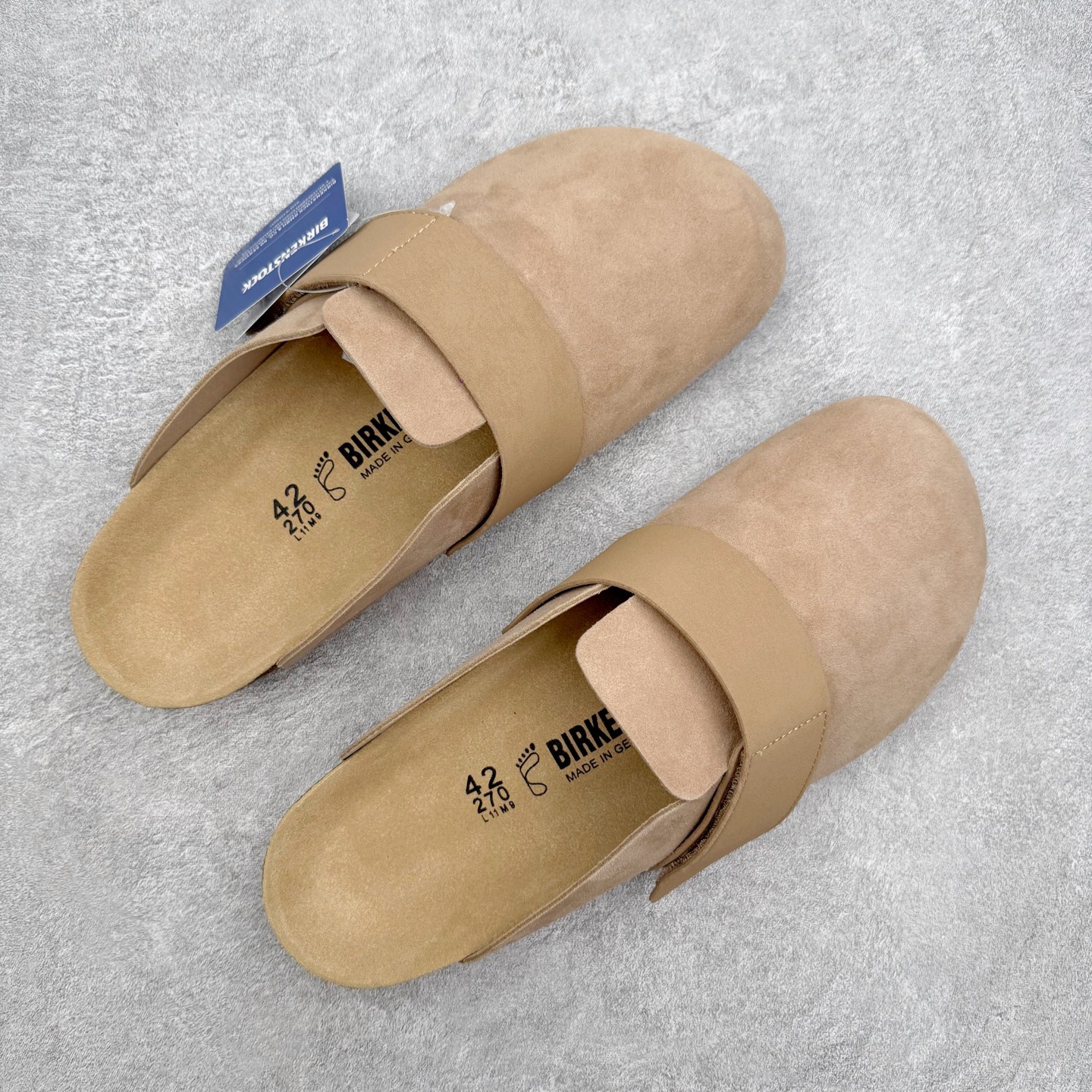 ＃GD广顶 Birkenstock Roma 勃肯绒面金属针扣软木底包头拖鞋 牛皮绒面革质地柔软 搭配可