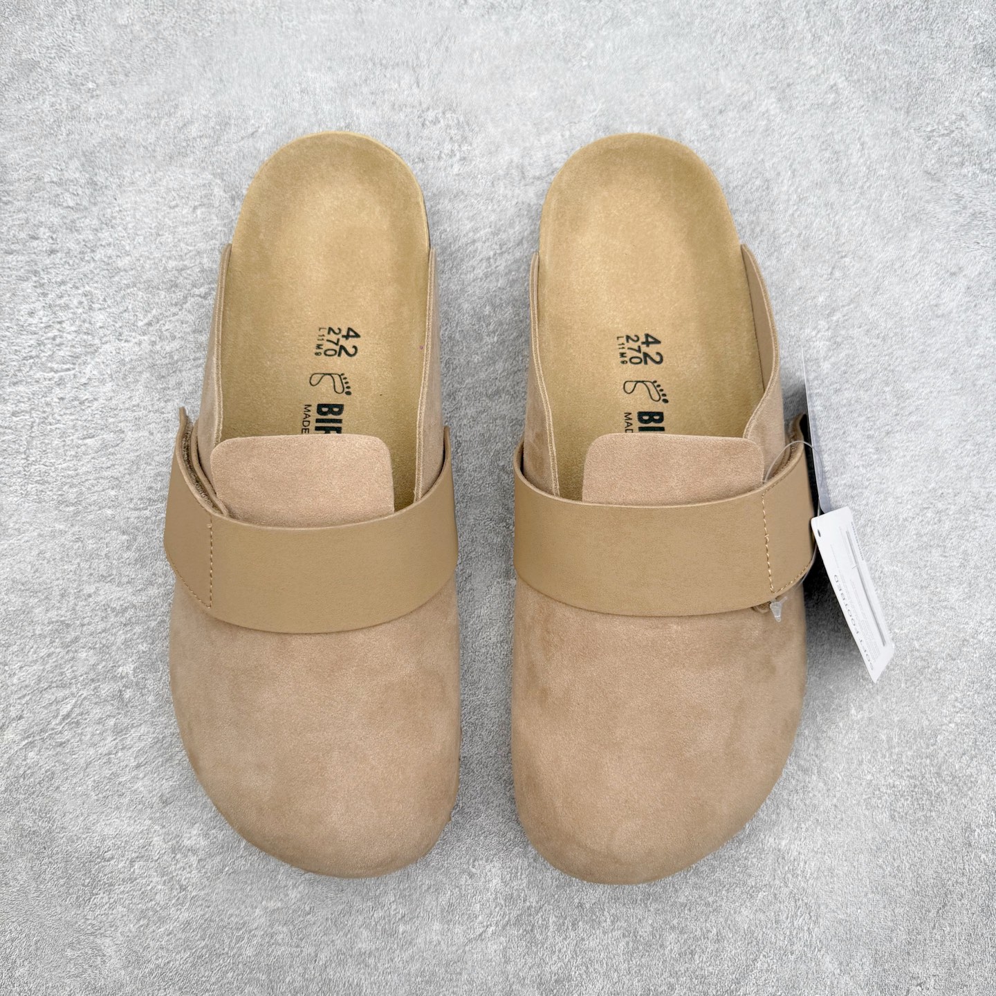 ＃GD广顶 Birkenstock Roma 勃肯绒面金属针扣软木底包头拖鞋 牛皮绒面革质地柔软 搭配可
