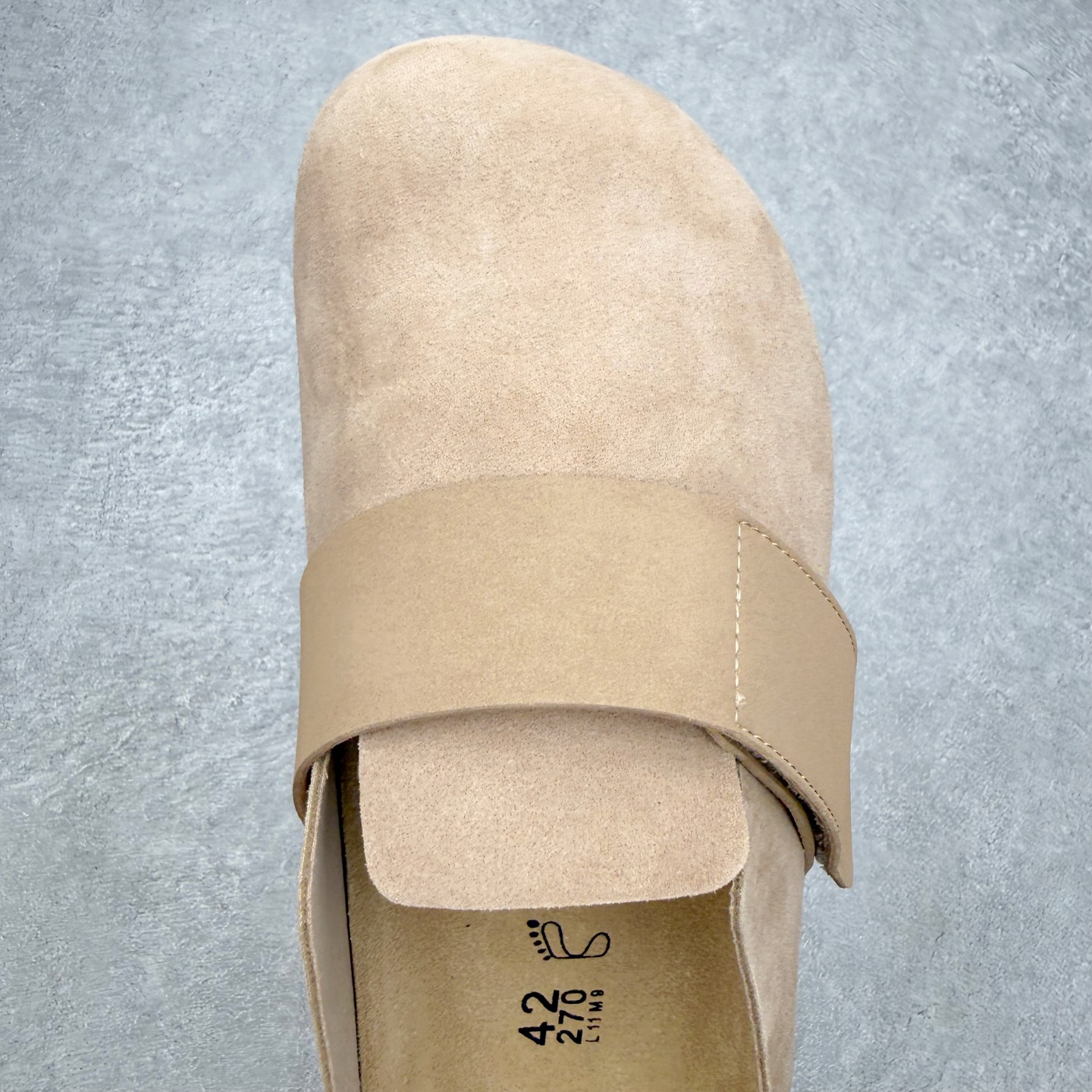 ＃GD广顶 Birkenstock Roma 勃肯绒面金属针扣软木底包头拖鞋 牛皮绒面革质地柔软 搭配可