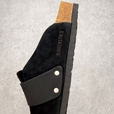 #GD广顶 Birkenstock Roma 勃肯绒面金属针扣软木底包头拖鞋 牛皮绒面革质地柔软 搭配可 #GD广顶 Birkenstock Roma 勃肯绒面金属针扣软木底包头拖鞋 牛皮绒面革质地柔软 搭配可