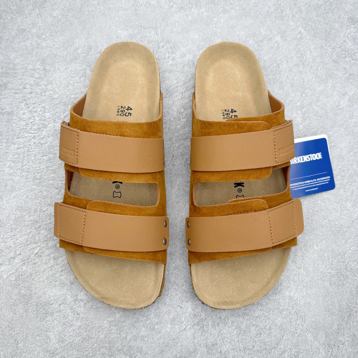 ＃GD广顶 Birkenstock Roma 勃肯绒面金属针扣软木底拖鞋 牛皮绒面革质地柔软 搭配可调节