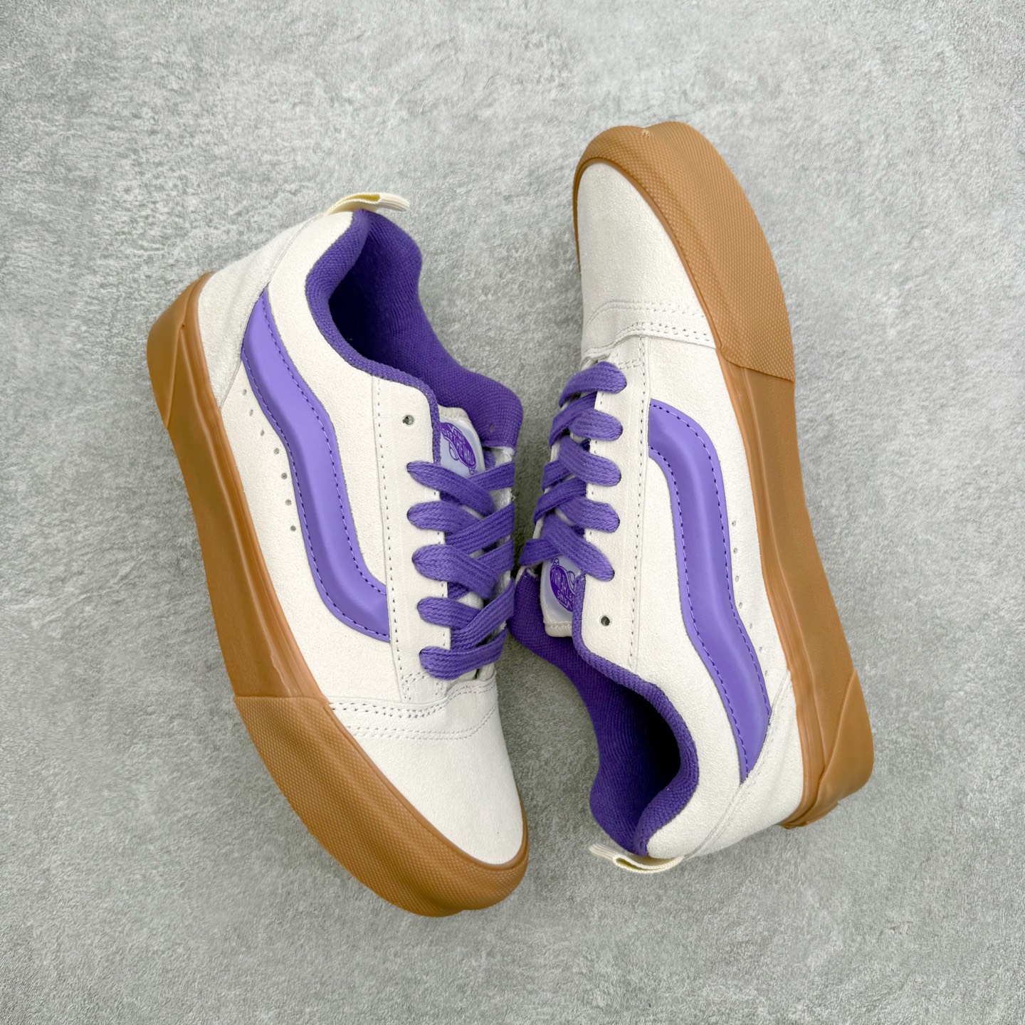 Vans Knu Skool GUM SILVER LINING 芋泥紫/灰紫色美式复古滑板休闲胖胖面包