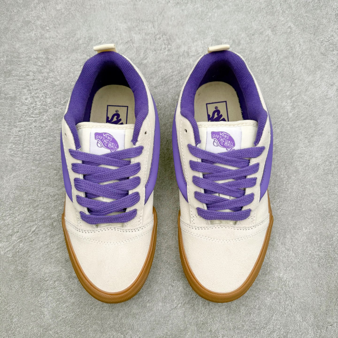 Vans Knu Skool GUM SILVER LINING 芋泥紫/灰紫色美式复古滑板休闲胖胖面包