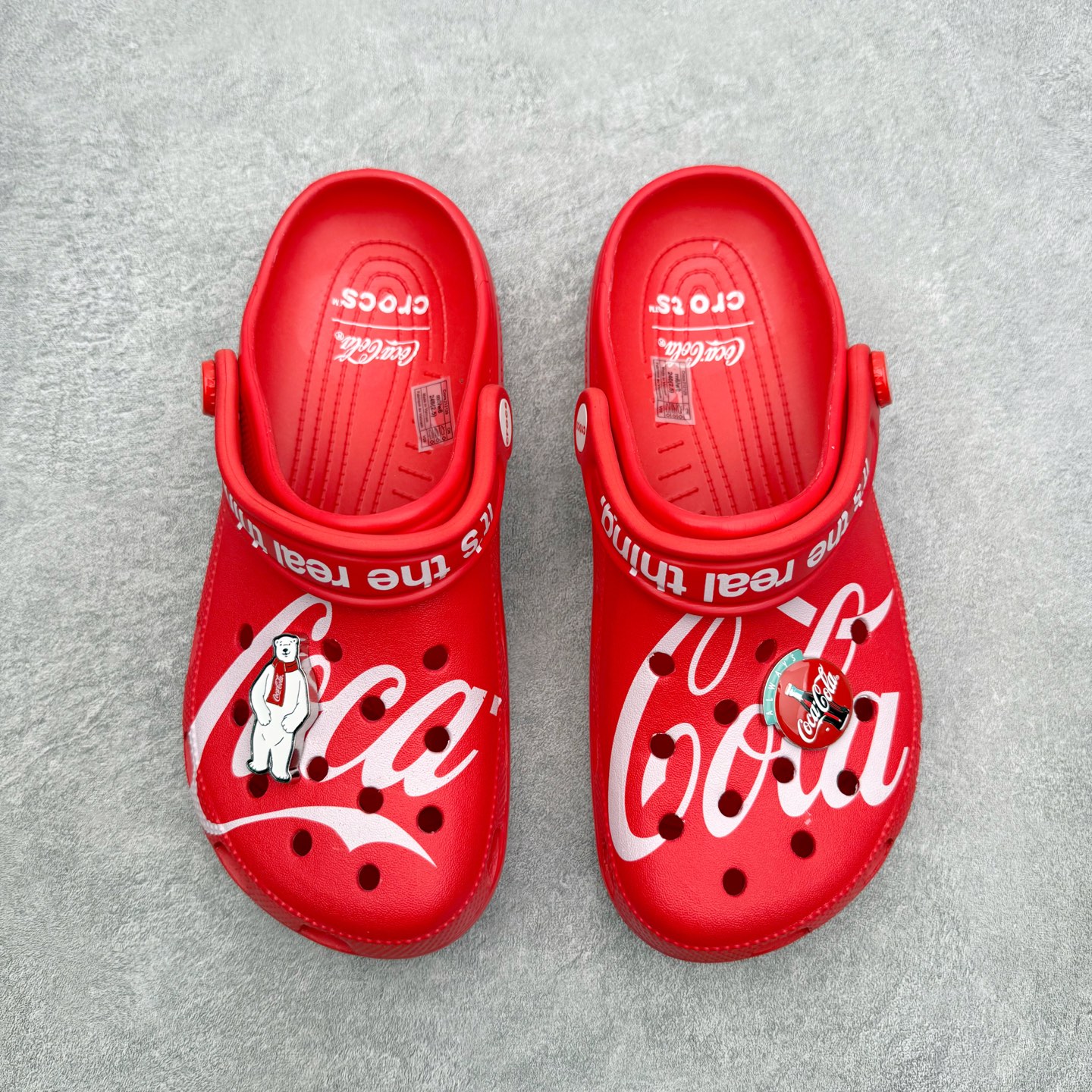 ＃DG莞产 Crocs卡骆驰 × Coca-Cola/可口可乐联名经典复古休闲外穿透气洞洞鞋 超强Lit