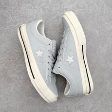 Converse One Star Pro 雾灰蓝匡威木村一星复古休闲硫化板鞋柔和雾灰蓝皮革鞋面 质感细 Converse One Star Pro 雾灰蓝匡威木村一星复古休闲硫化板鞋柔和雾灰蓝皮革鞋面 质感细