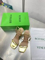 Bottega Veneta Acheter Chaussures Sandales Pantoufles Or Genuine Leather Peau de mouton