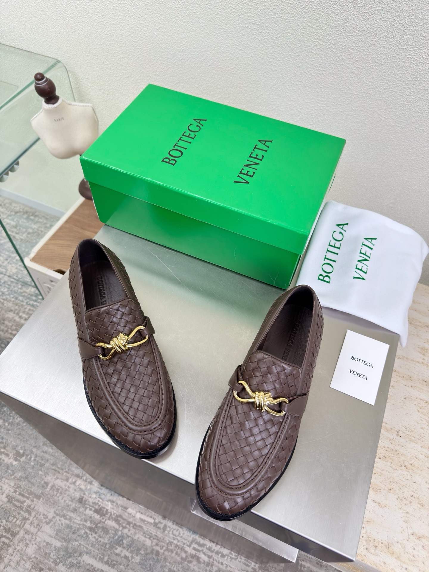 高版本出厂 男码+10 Bottega Veneta/BV F065 2026ss新款真皮手工编织 金色