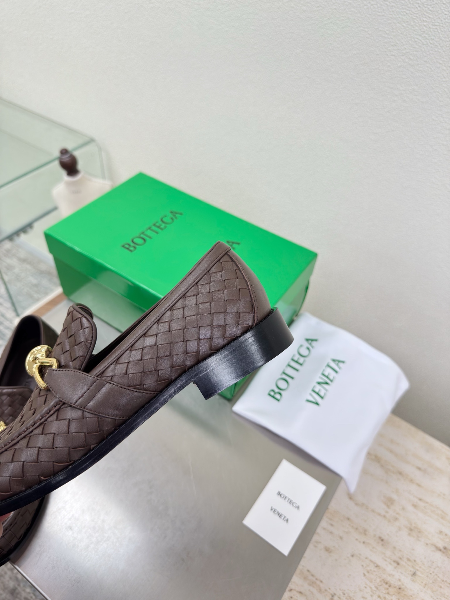 高版本出厂 男码+10 Bottega Veneta/BV F065 2026ss新款真皮手工编织 金色