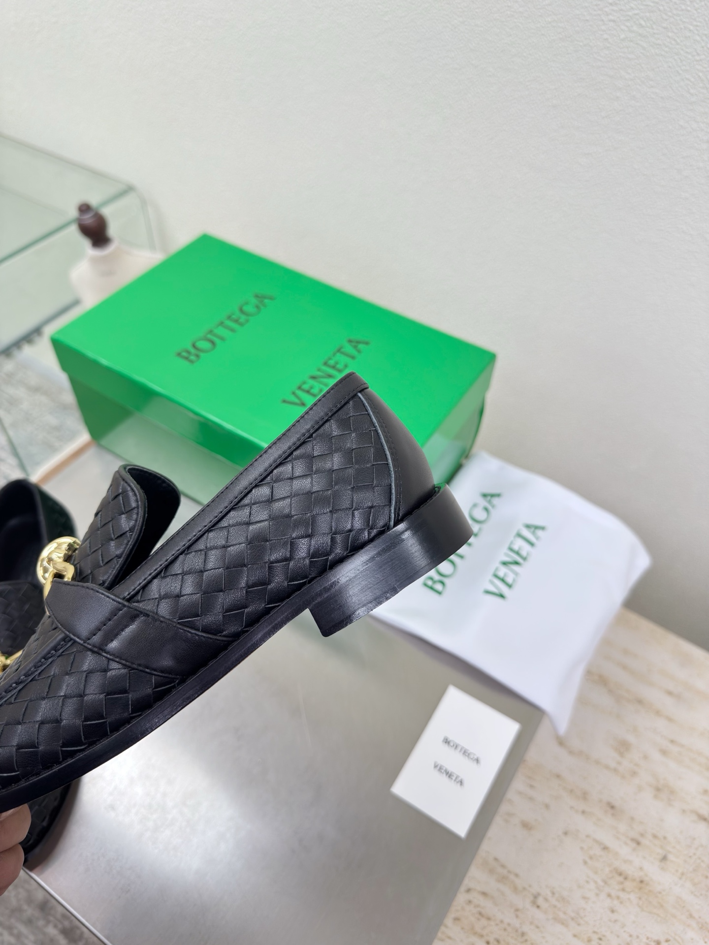 高版本出厂 男码+10 Bottega Veneta/BV F065 2026ss新款真皮手工编织 金色