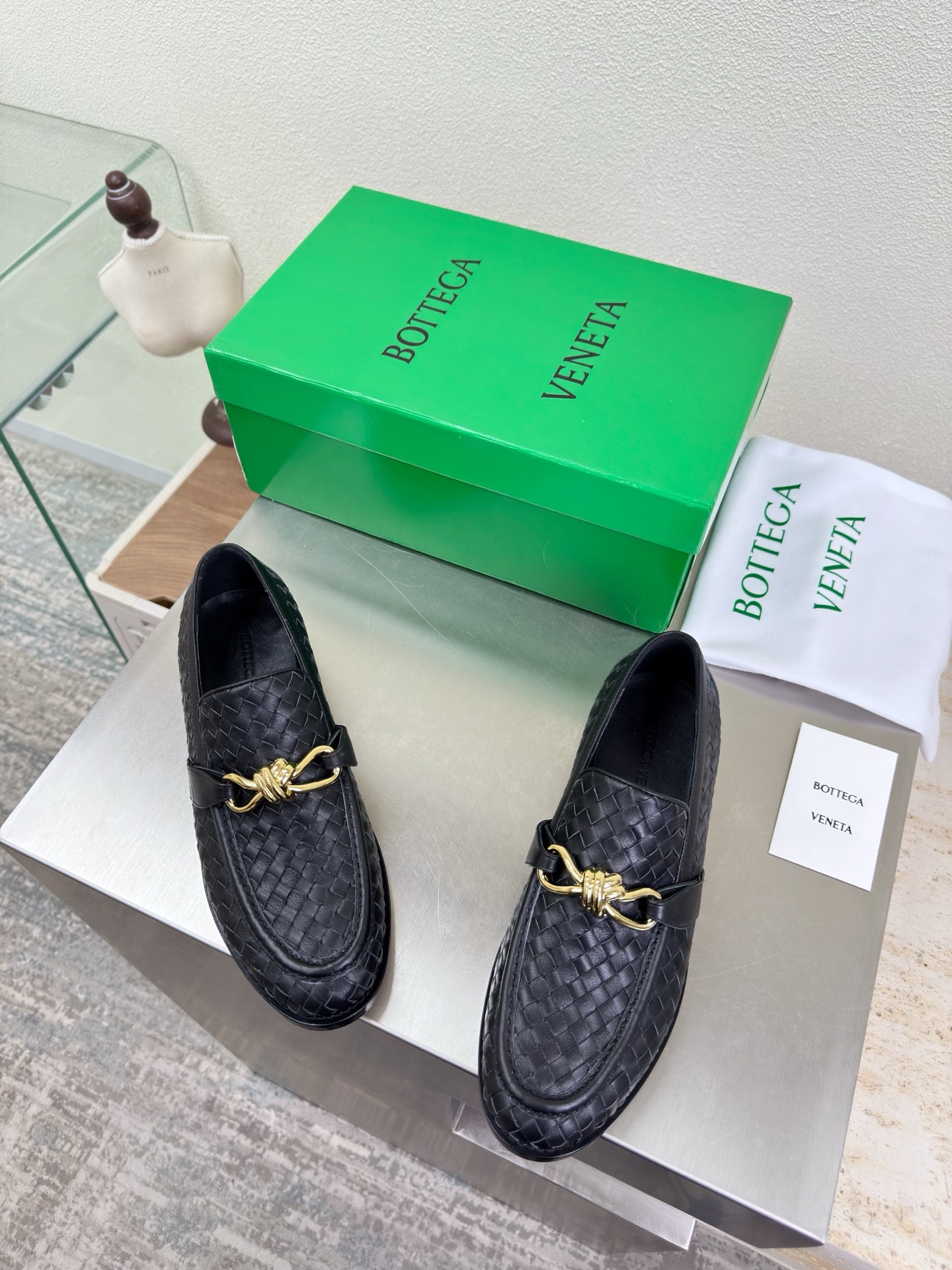 高版本出厂 男码+10 Bottega Veneta/BV F065 2026ss新款真皮手工编织 金色