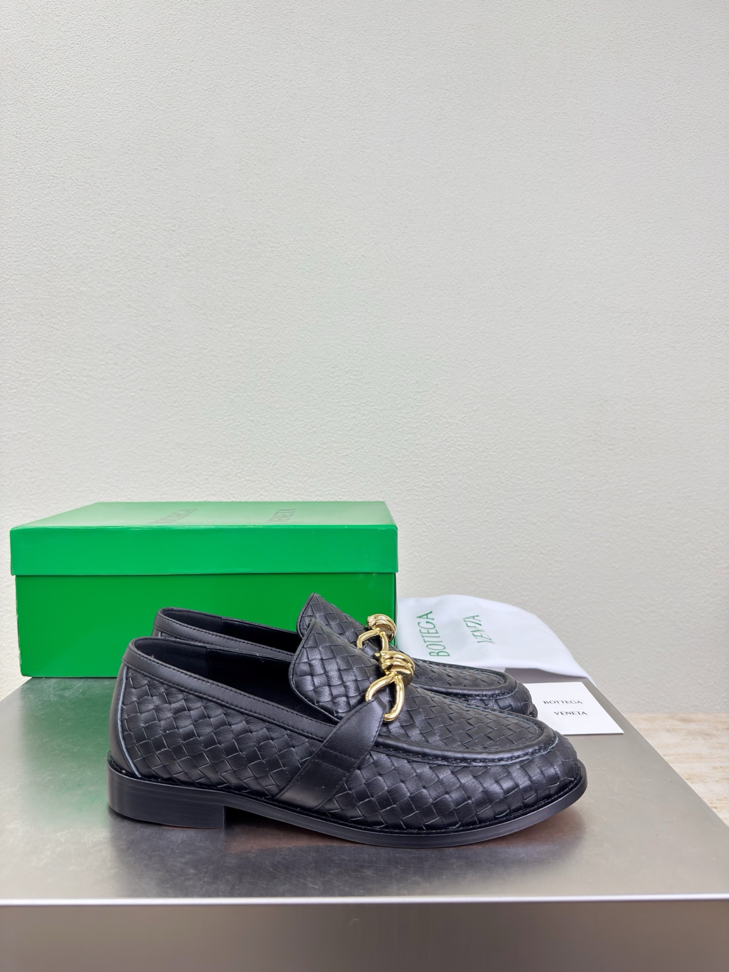 高版本出厂 男码+10 Bottega Veneta/BV F065 2026ss新款真皮手工编织 金色