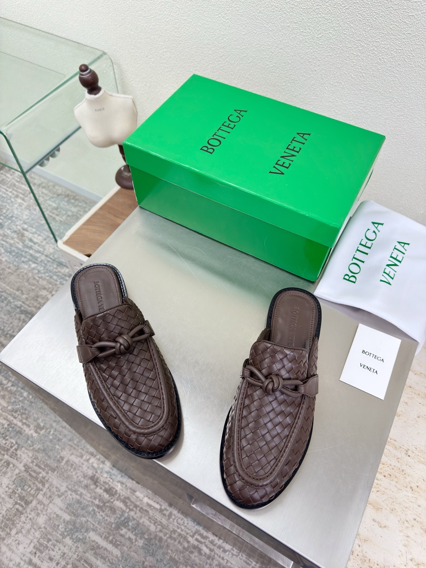 高版本出厂 男码+10 Bottega Veneta/BV F065 2026ss新款真皮手工编织金色五