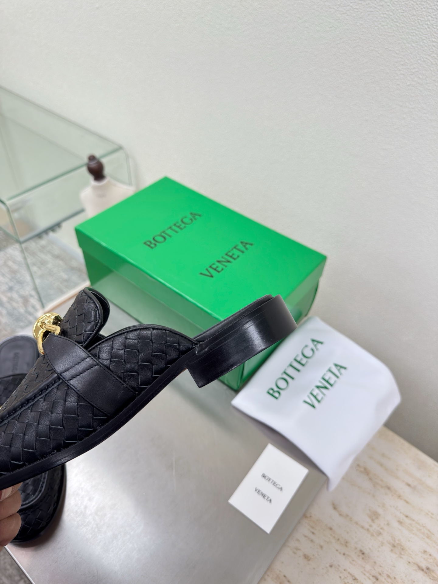 高版本出厂 男码+10 Bottega Veneta/BV F065 2026ss新款真皮手工编织金色五