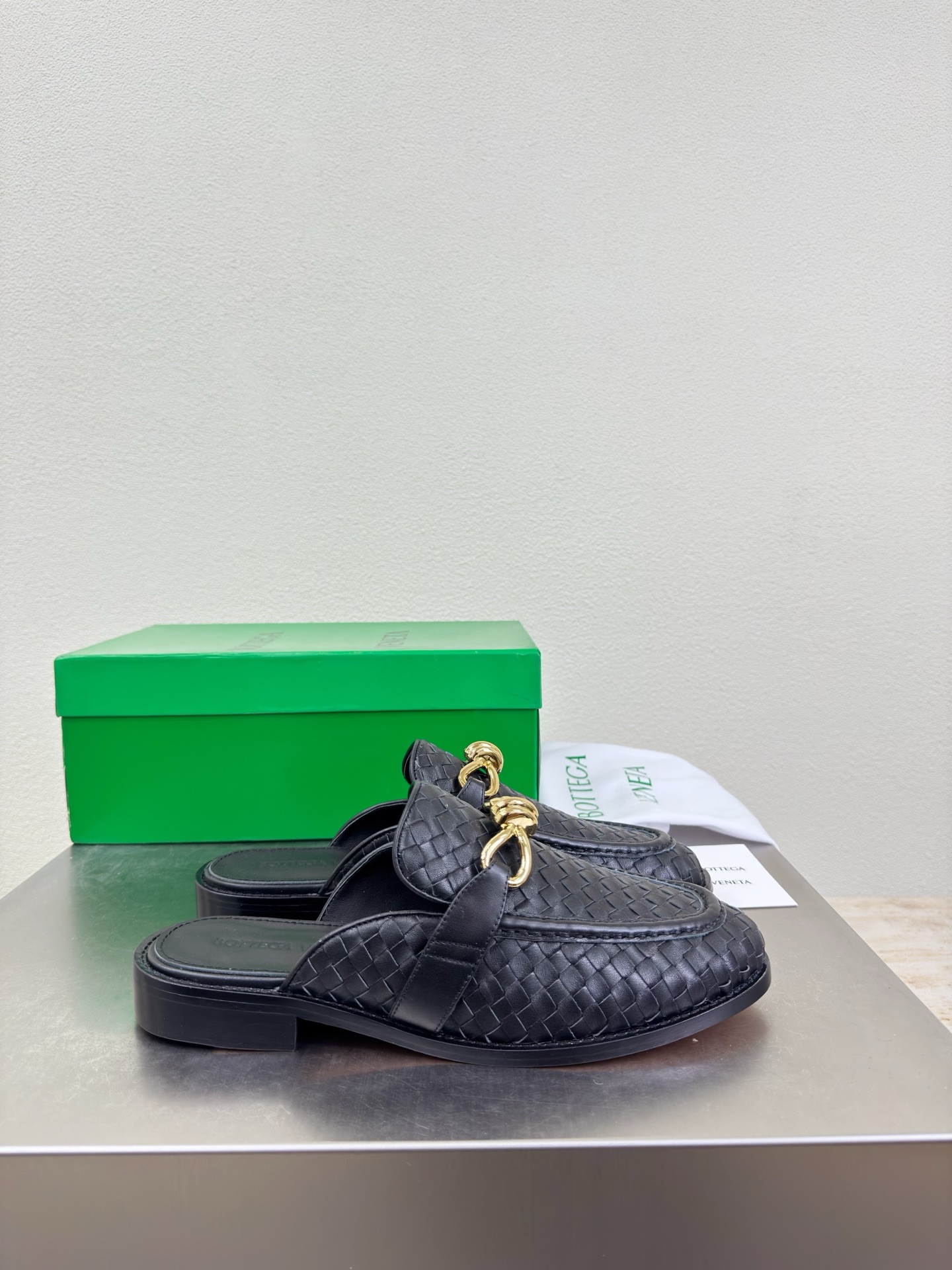 高版本出厂 男码+10 Bottega Veneta/BV F065 2026ss新款真皮手工编织金色五