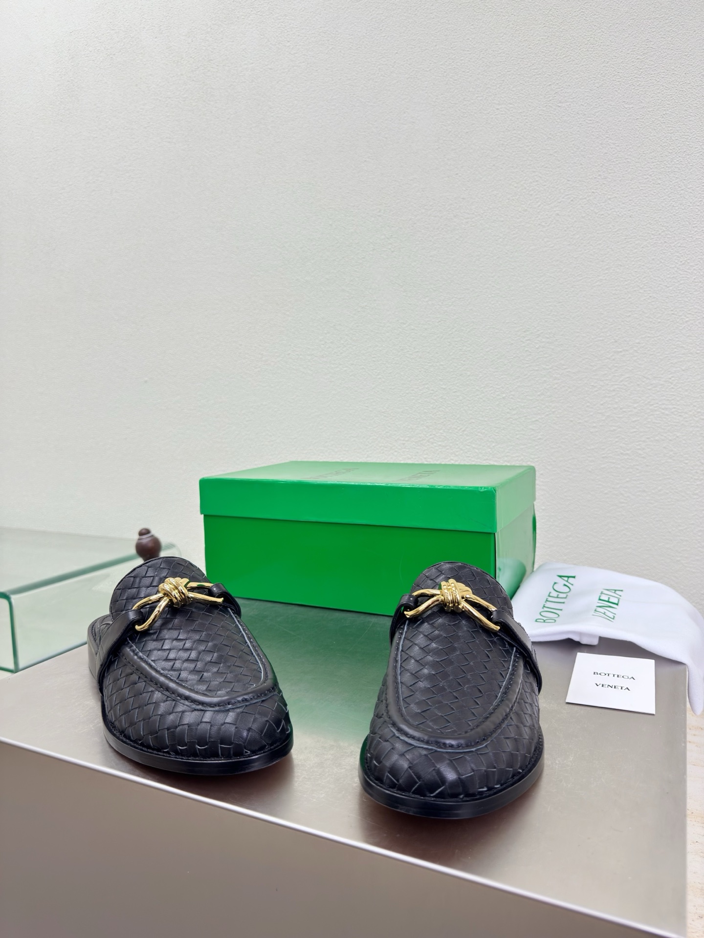 高版本出厂 男码+10 Bottega Veneta/BV F065 2026ss新款真皮手工编织金色五