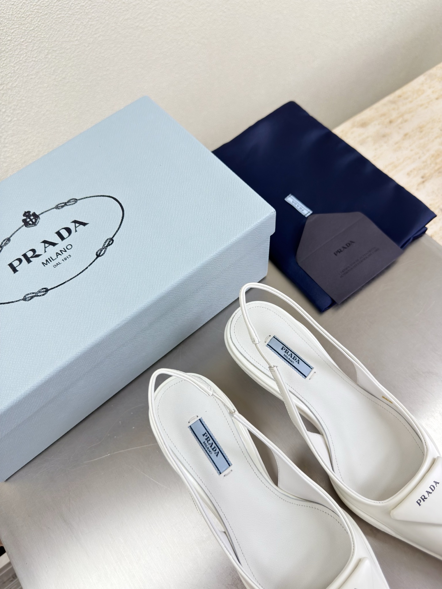 Prada Style White Leather Women's Shoes Lookbook Reference image 2