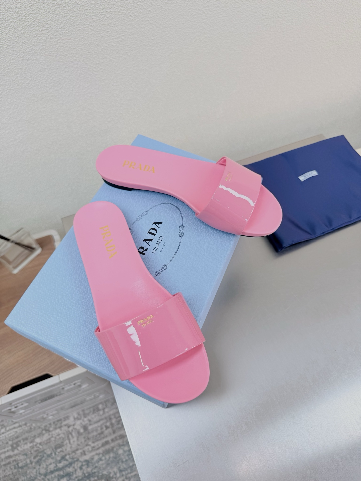 Prada Style Pink Leather Women's Shoes Lookbook Reference image 1
