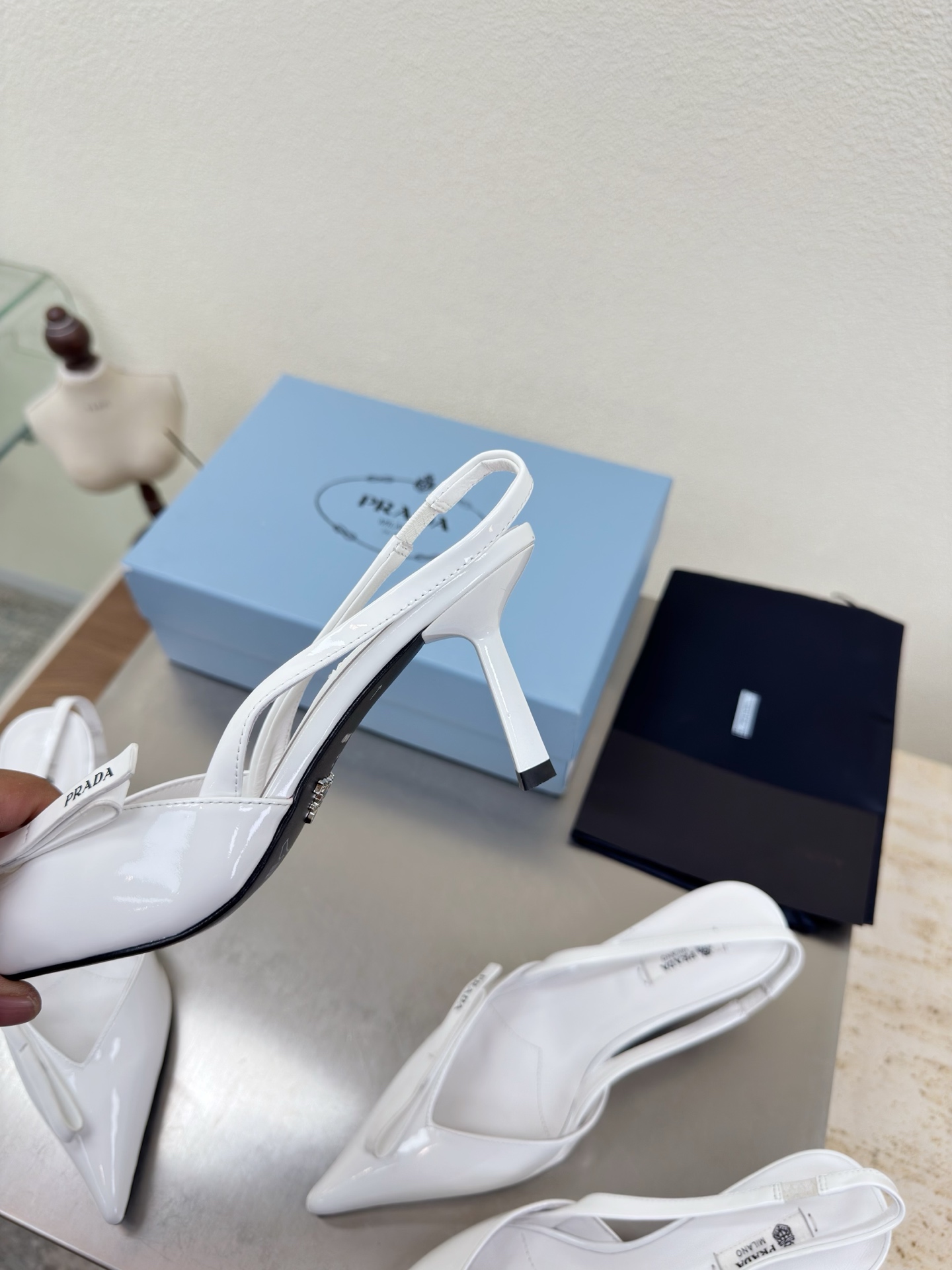 Prada Style White Leather Women's Shoes style reference detail image 7 from source 784757