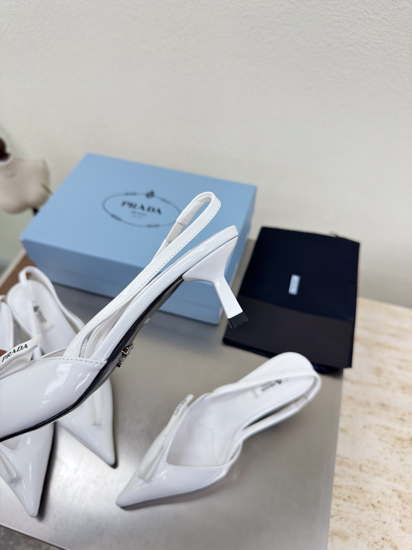 Prada Style White Leather Women's Shoes style reference detail image 6 from source 784757