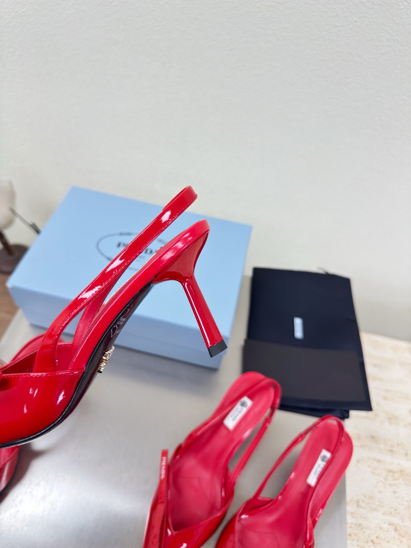 Prada Style Red Leather Women's Shoes style reference detail image 6 from source 784759