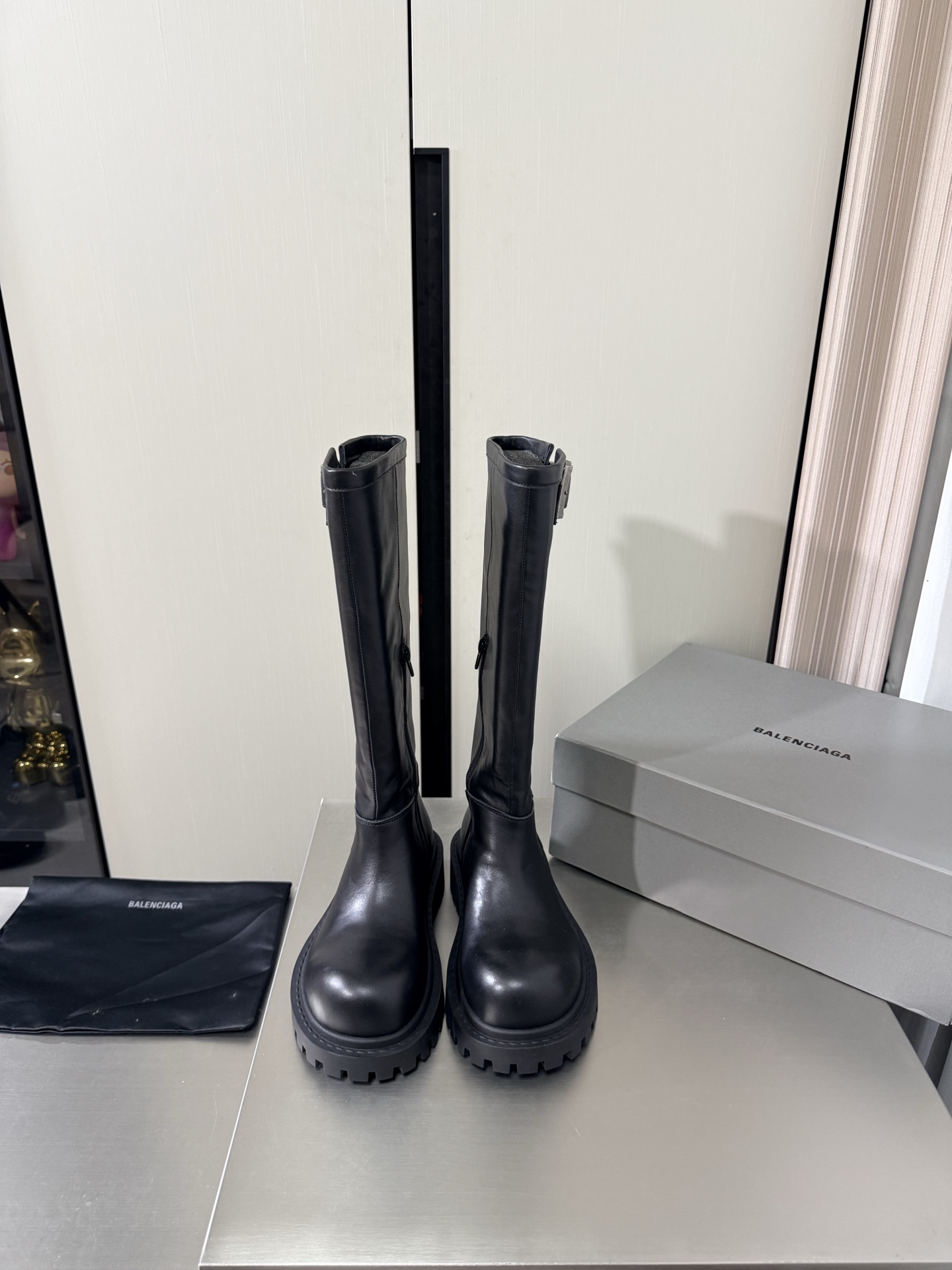 Balenciaga Chunky Rider Knee High Boots