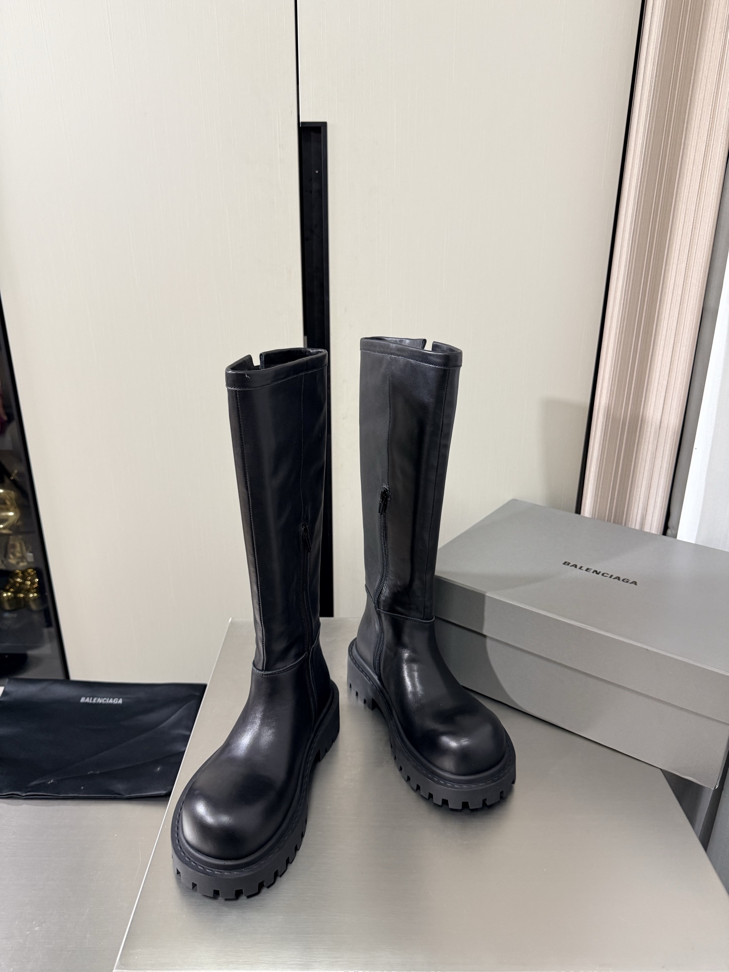 Balenciaga Chunky Rider Knee High Boots