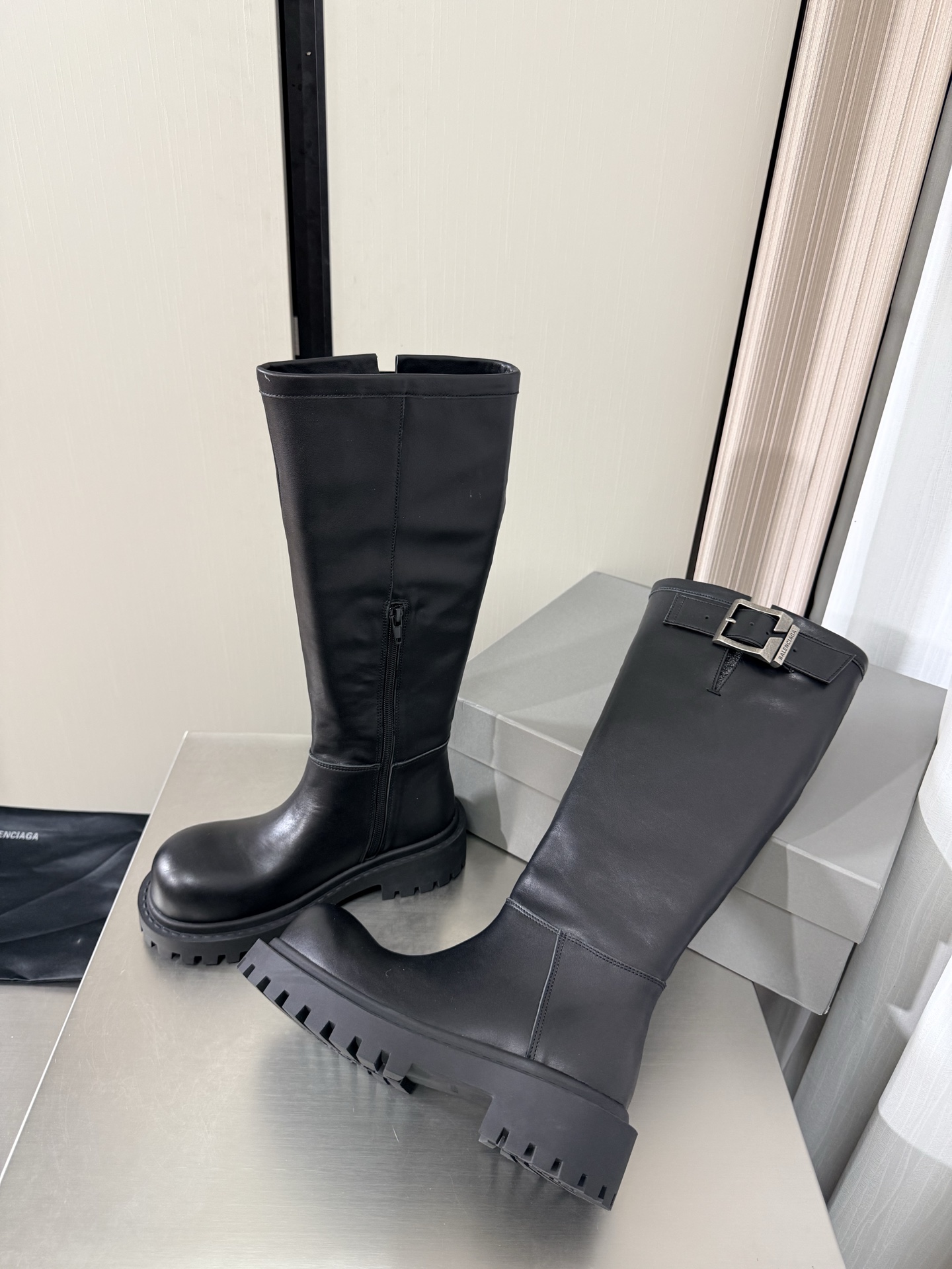 Balenciaga Chunky Rider Knee High Boots