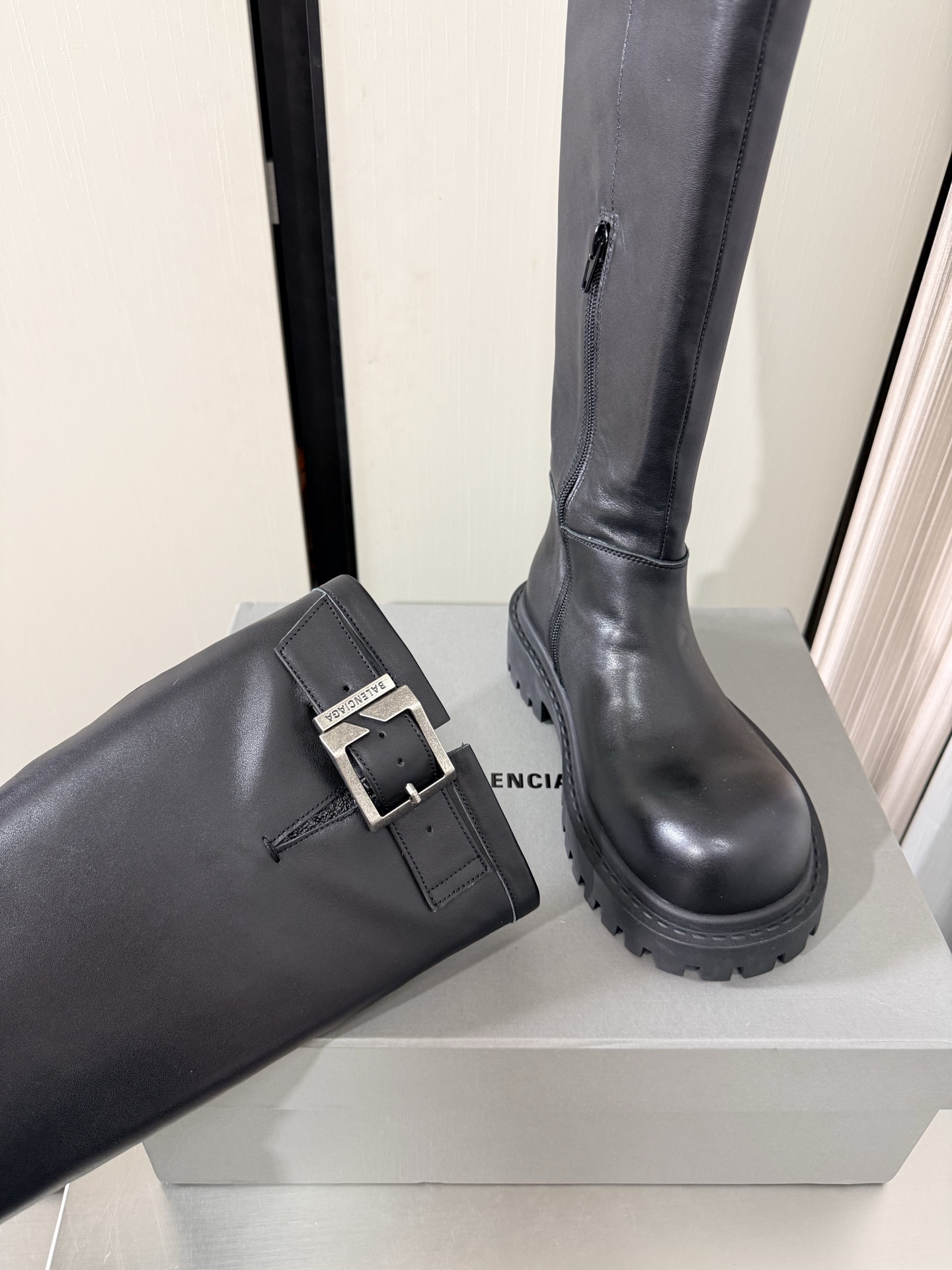 Balenciaga Chunky Rider Knee High Boots