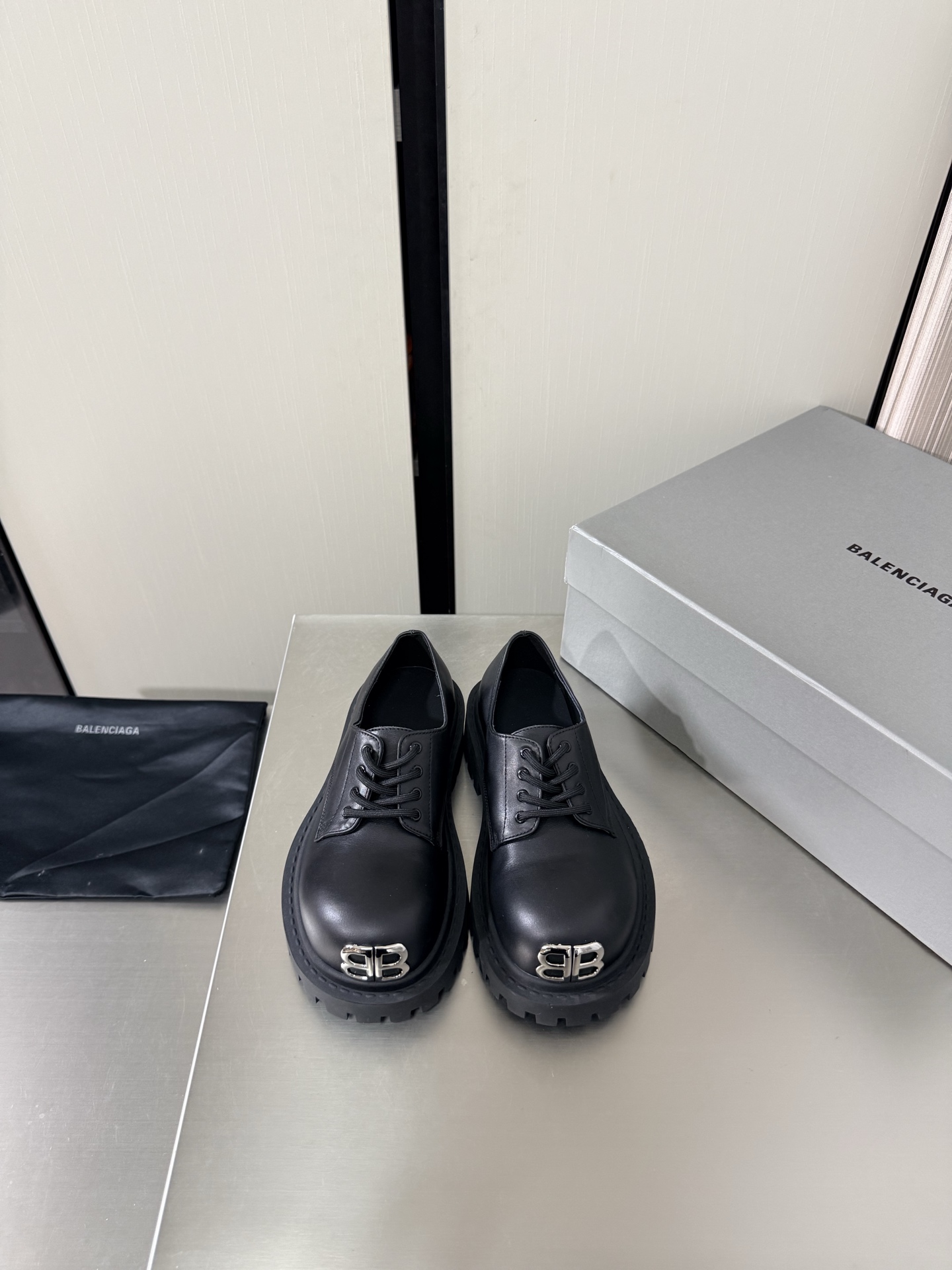 Balenciaga Platform Double B Derby Shoes