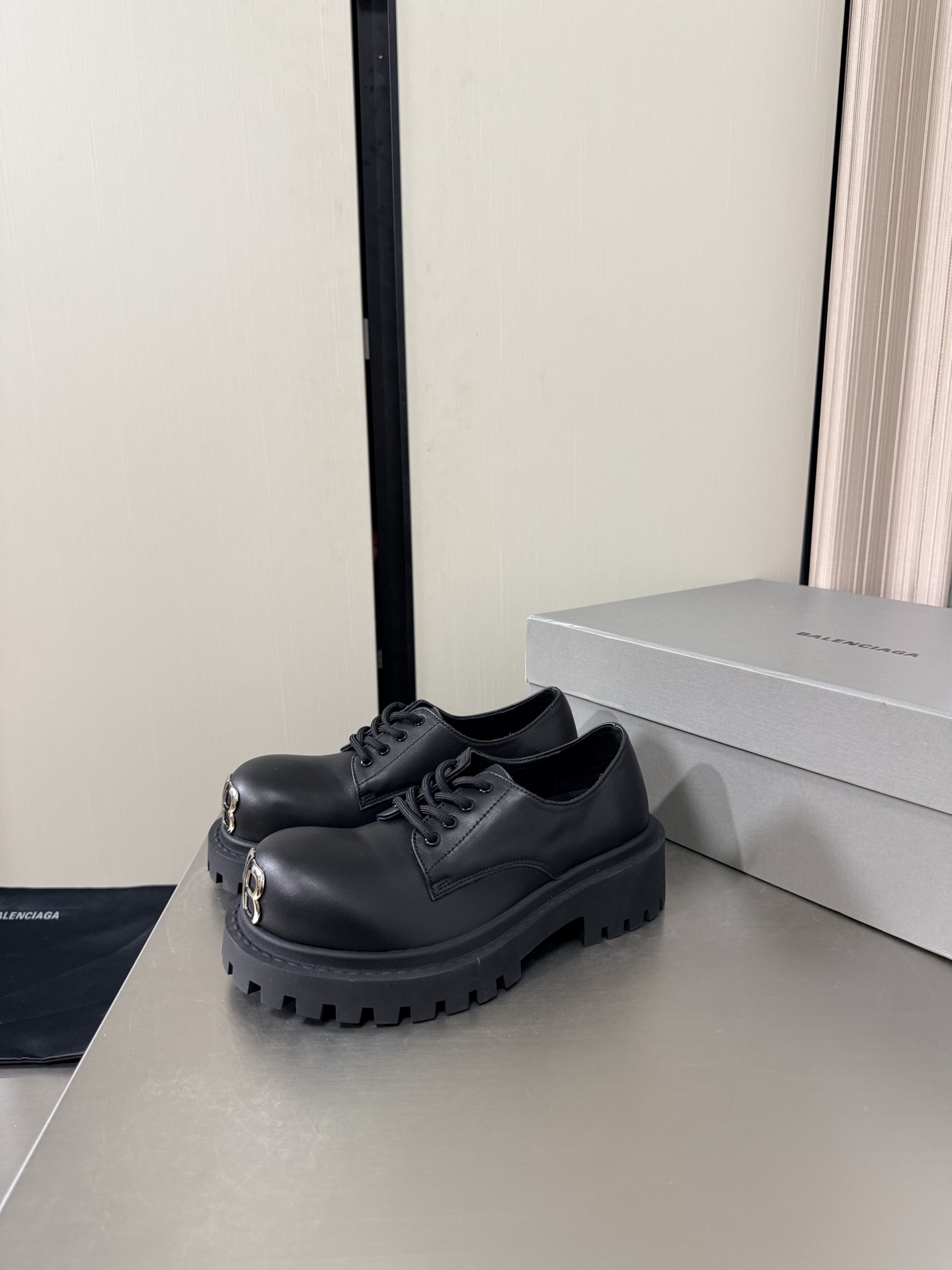 Balenciaga Platform Double B Derby Shoes