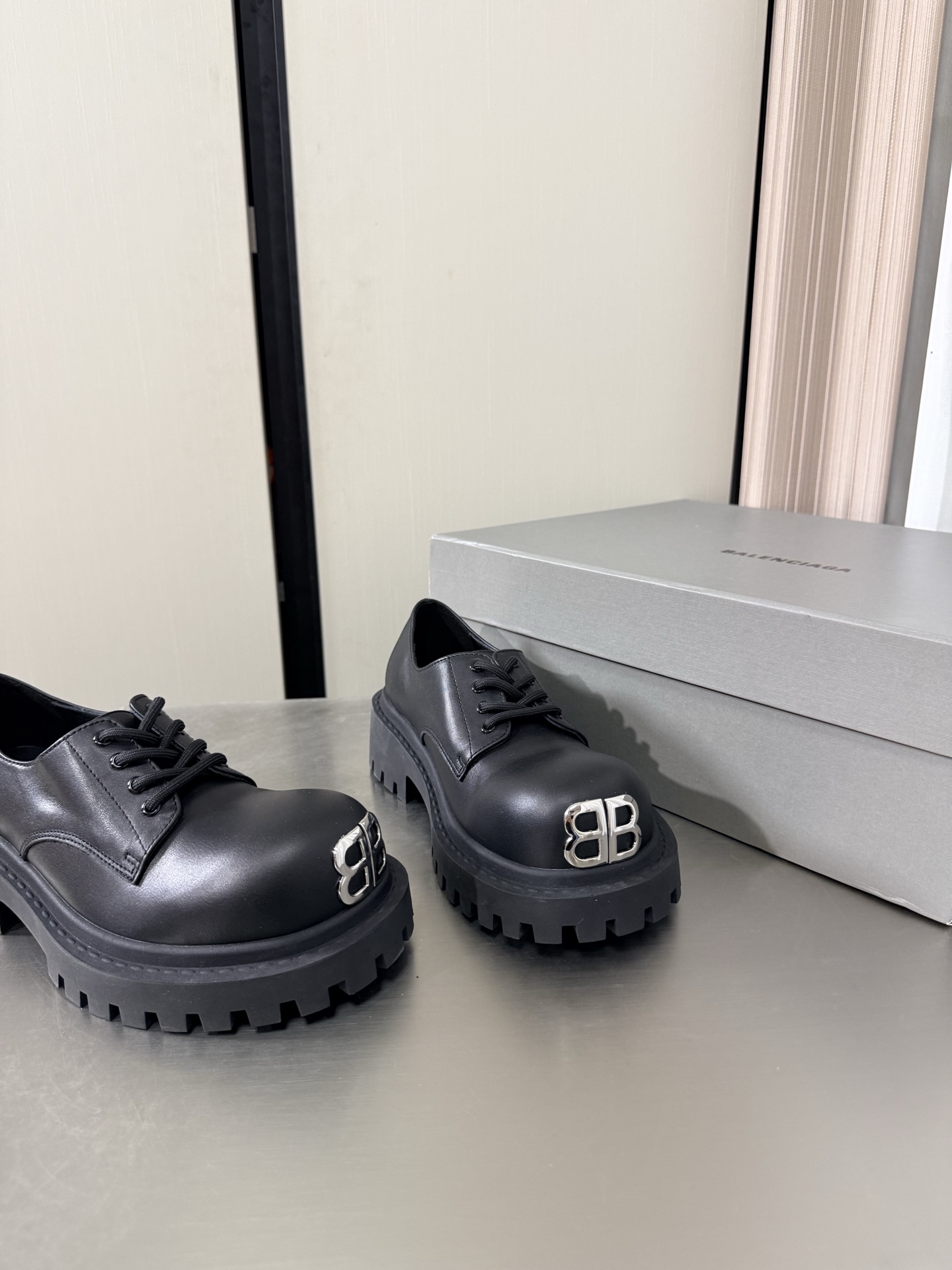 Balenciaga Platform Double B Derby Shoes