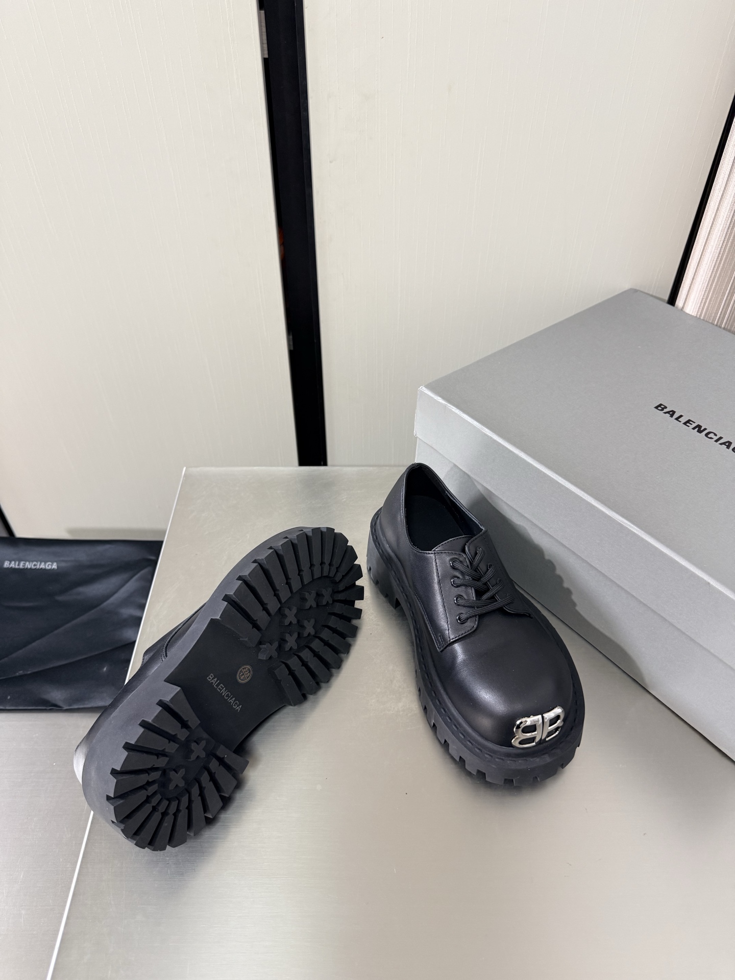 Balenciaga Platform Double B Derby Shoes