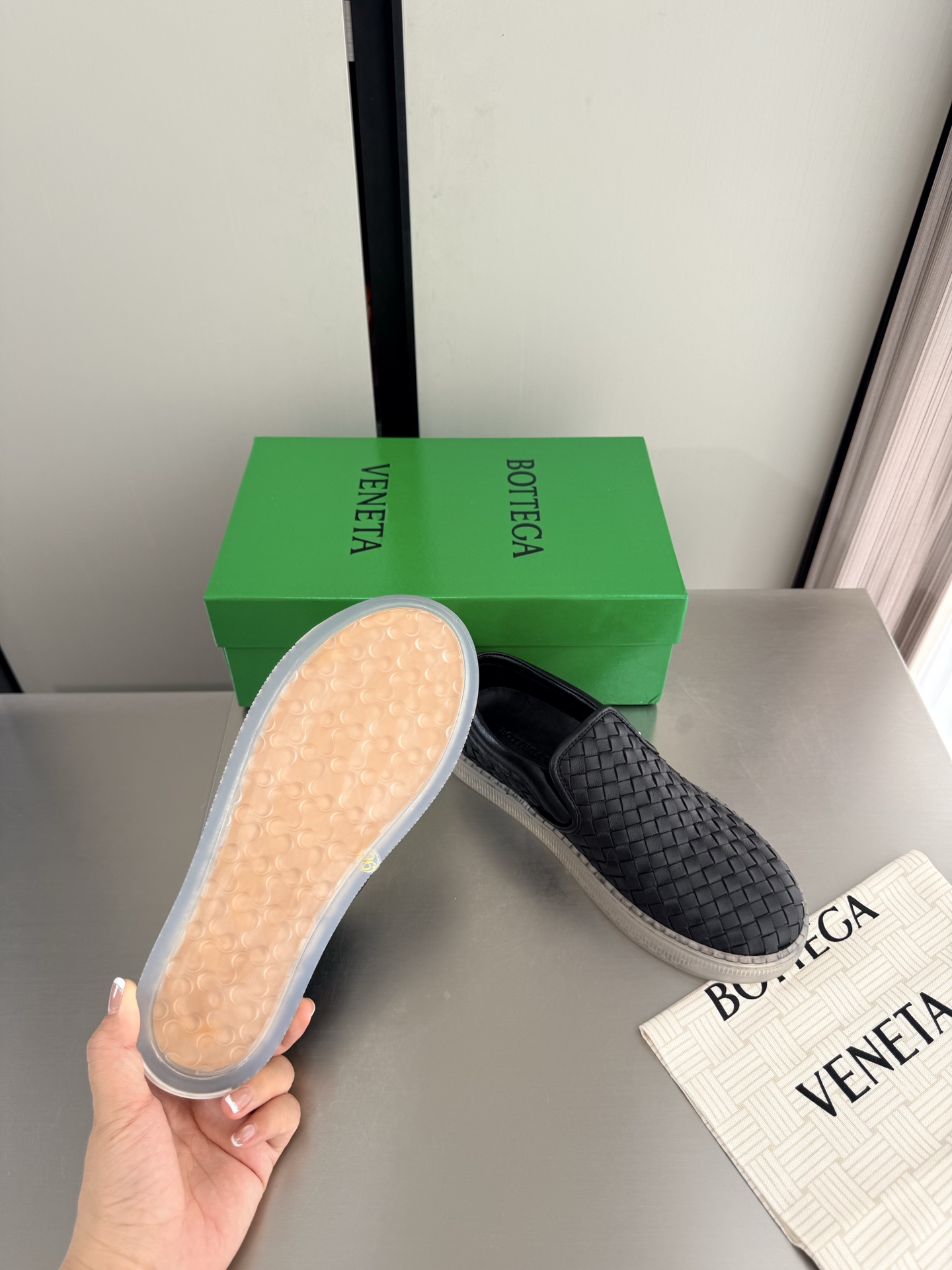 BV Woven Slip-On Shoes