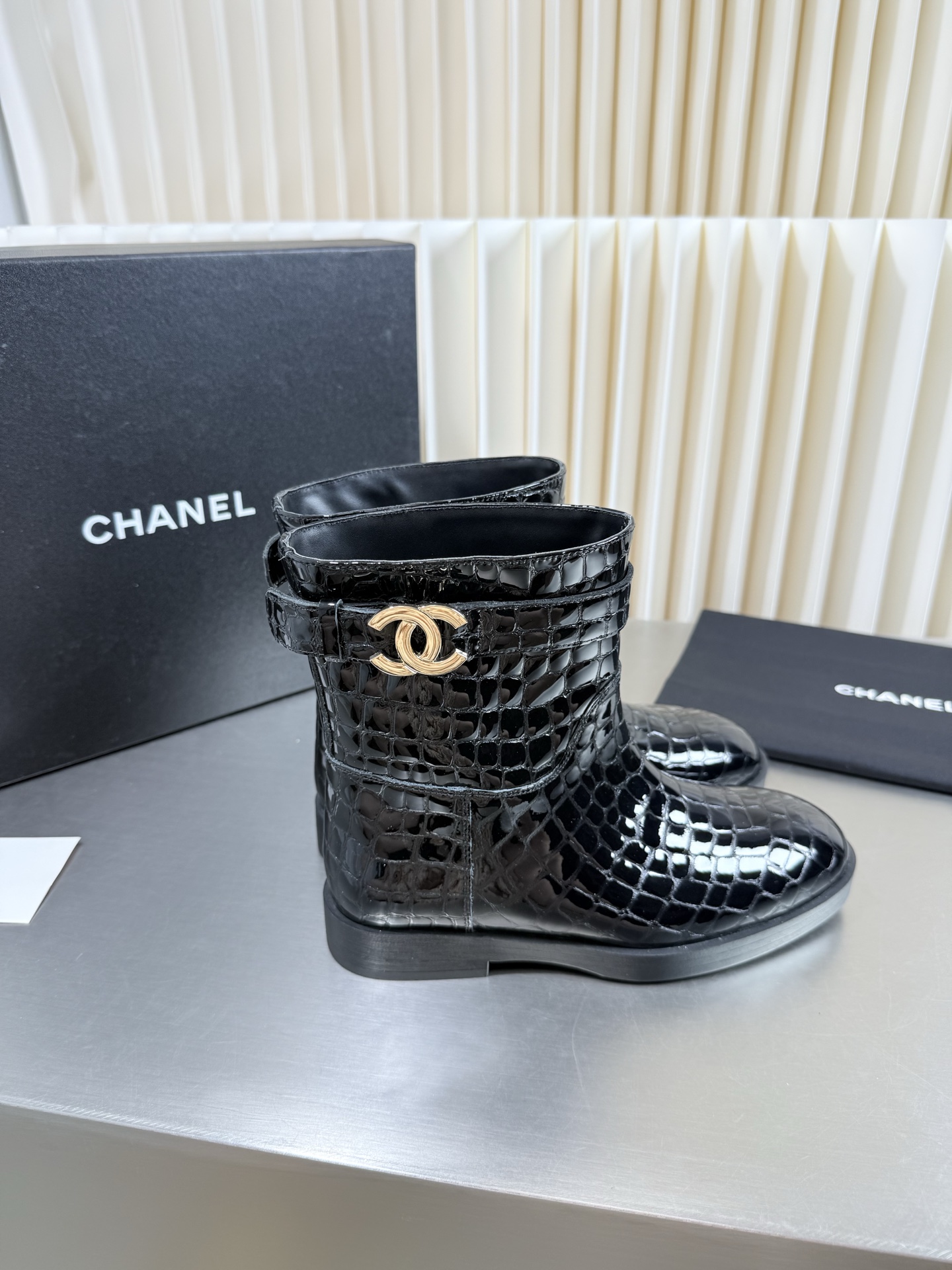 Black Buckle Ankle Boots