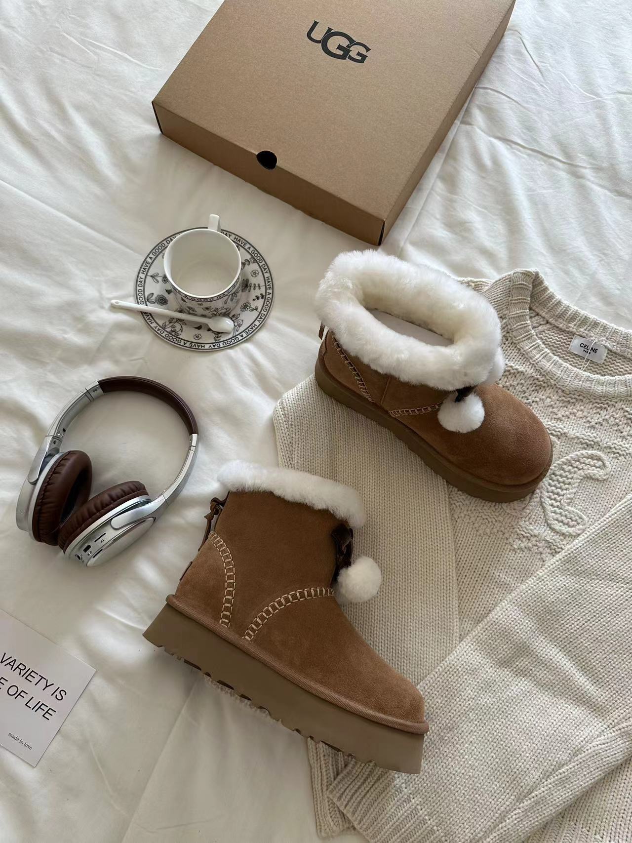 🔥UGG毛球小可爱size：35-40